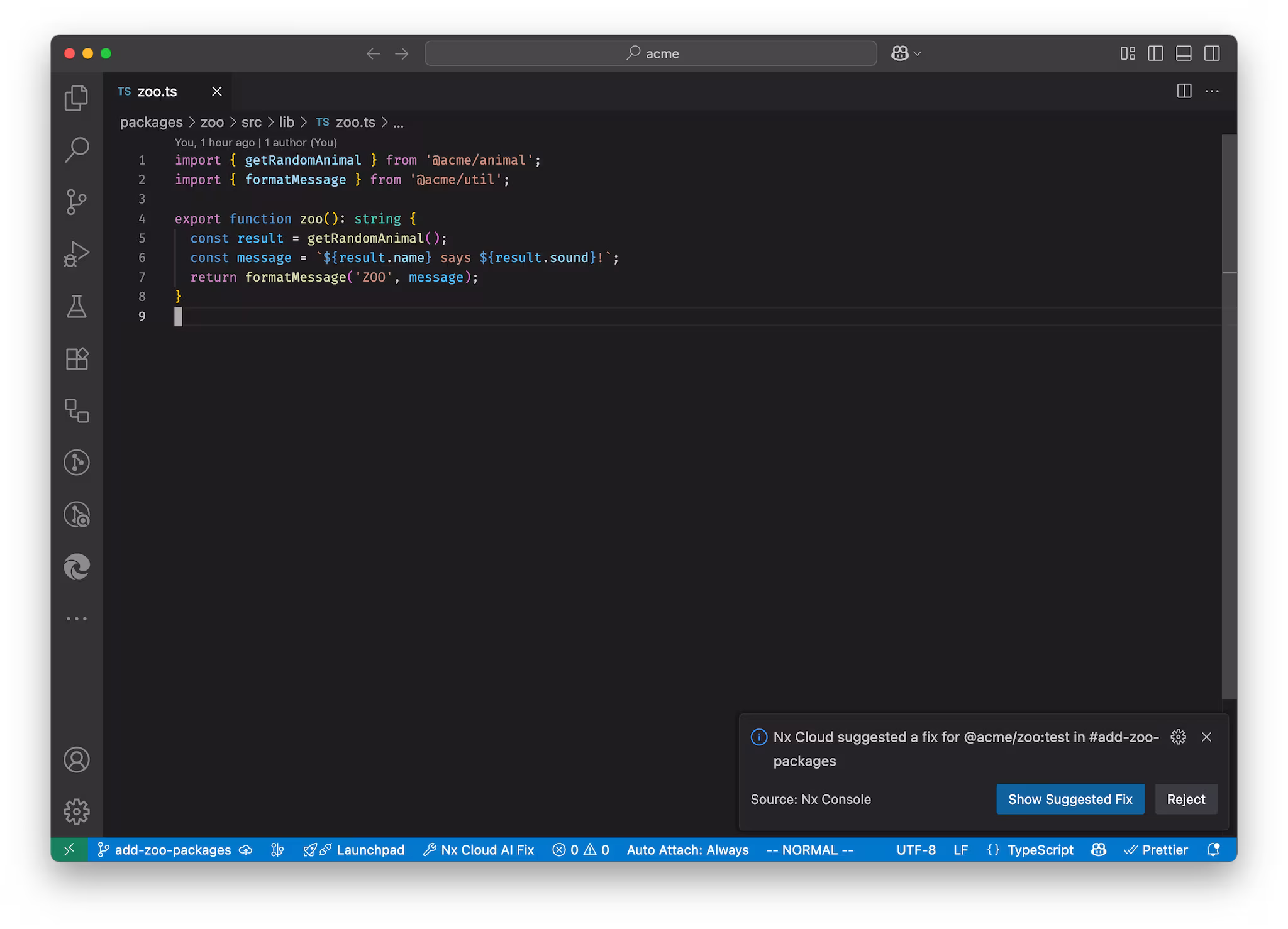 Nx Console with notification
